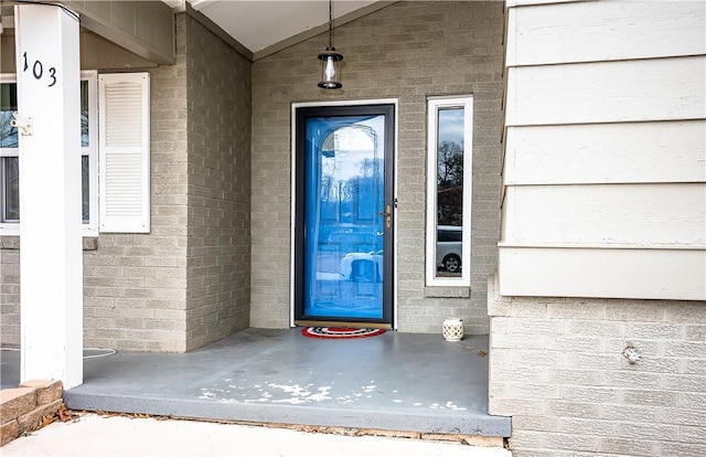 view of doorway to property