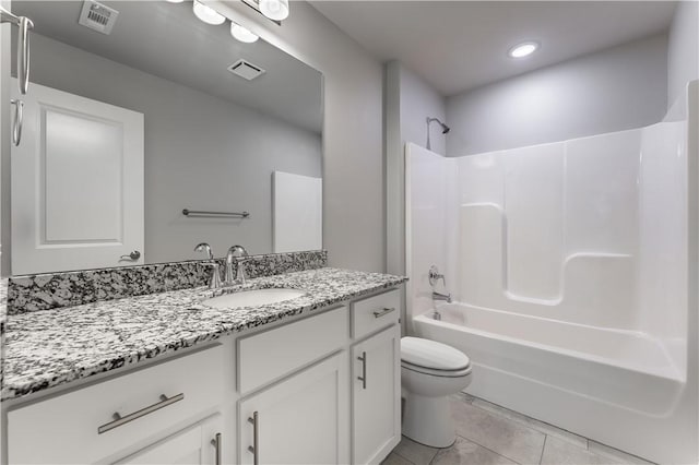 2643 S Kilimanjaro Way, Rogers, AR 72758 - full bath featuring vanity, tub / shower combination, tile patterned floors, and recessed lighting