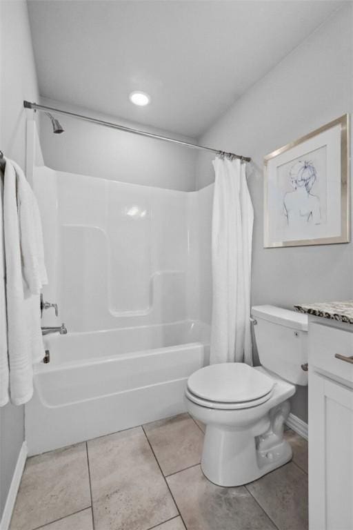 2643 S Kilimanjaro Way, Rogers, AR 72758 - full bathroom featuring shower / tub combo with curtain, vanity, and tile patterned flooring