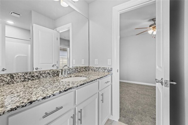 2649 W Everest Ave, Rogers, AR 72758 - full bath featuring ceiling fan and vanity