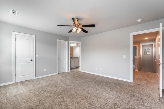 2682 W Kilimanjaro Way, Rogers, AR 72758 - unfurnished bedroom with carpet, ensuite bath, and ceiling fan