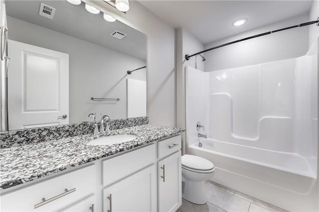 2682 W Kilimanjaro Way, Rogers, AR 72758 - bathroom featuring vanity,  shower combination, tile patterned flooring, and recessed lighting
