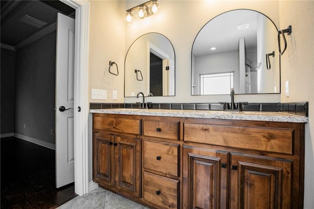 bathroom with vanity