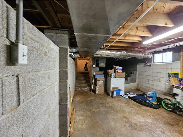 708 N Oak St, Harrison, AR 72601 - basement featuring electric panel