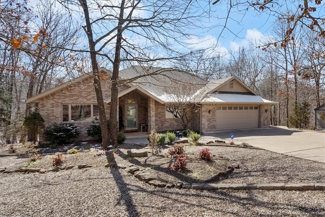 ranch-style home with a garage