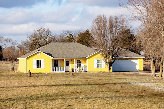 9998 Farm Rd Unit 2240, Washburn, MO 65772 - single story home with a garage, a porch, and a front lawn