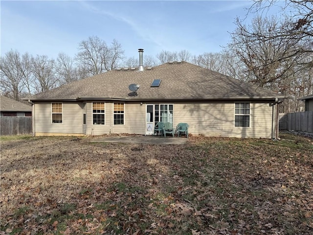 back of house featuring a patio