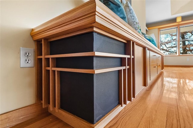 interior details with wood finished floors