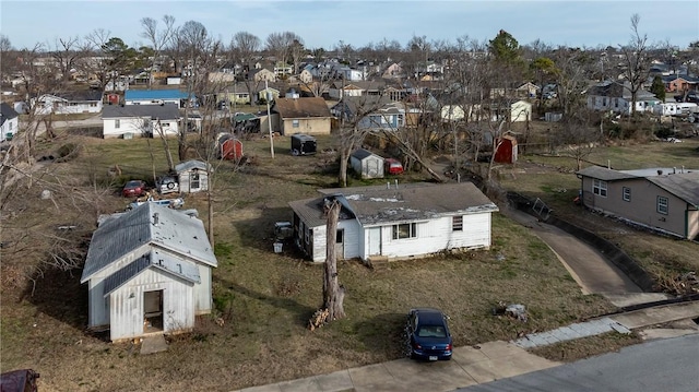 bird's eye view featuring a residential view