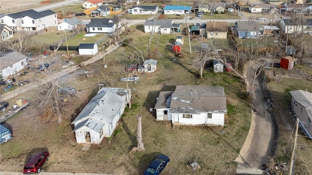 aerial view with a residential view