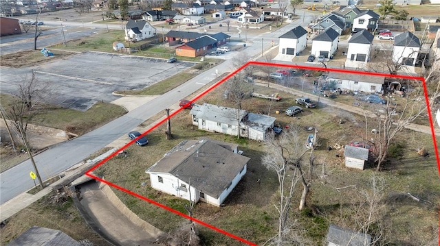 drone / aerial view with a residential view