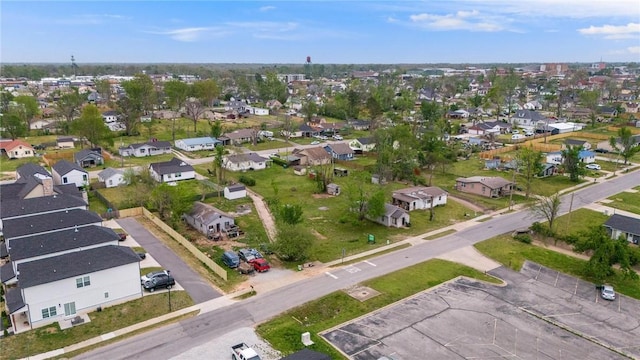 aerial view with a residential view