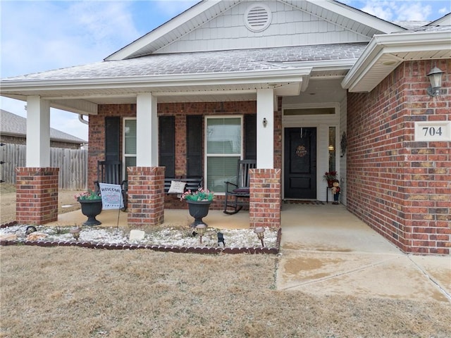 view of front of home with covered porch