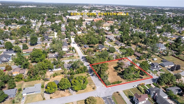 aerial view with a residential view