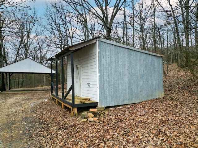 view of outbuilding with a gazebo and an outdoor structure