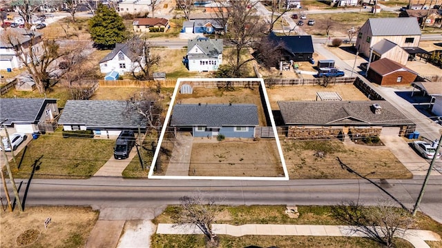 bird's eye view with a residential view