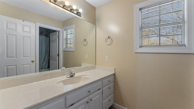 bathroom featuring vanity