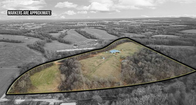 2638 Frye Rd, Southwest City, MO 64863 - aerial view of property's location featuring property boundaries highlighted