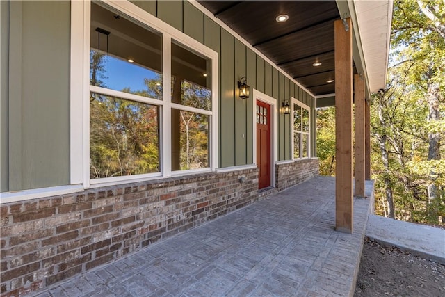 view of patio with covered porch