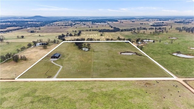 bird's eye view with a rural view