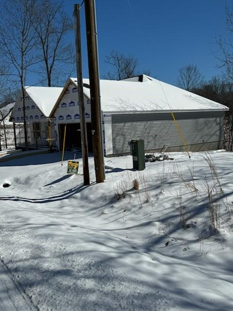 view of snowy exterior