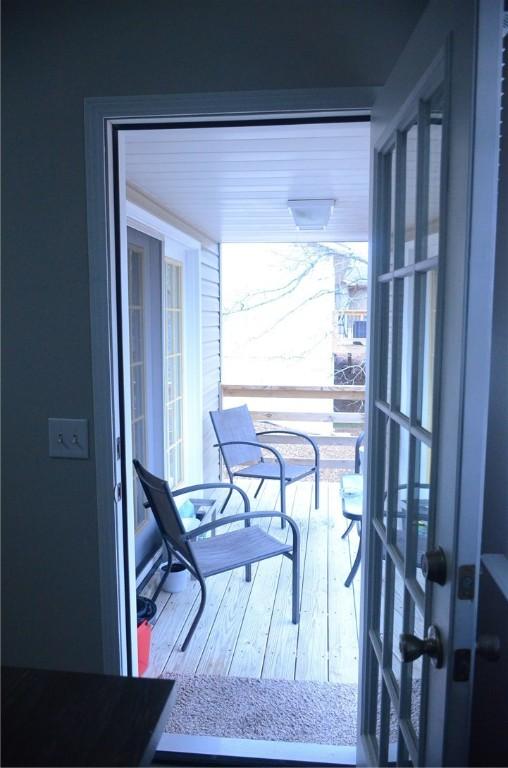 balcony with french doors