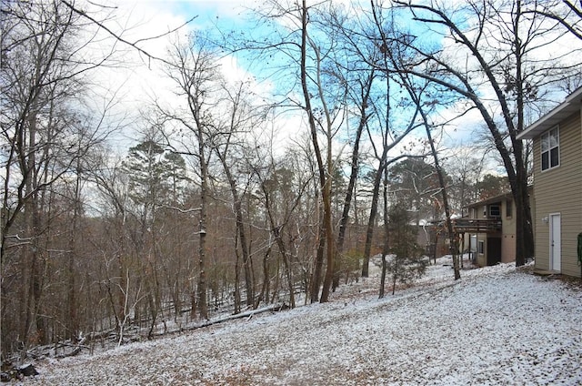 view of snowy yard