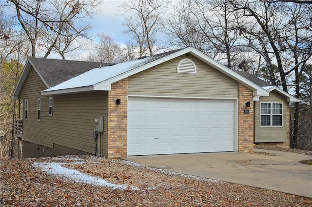 garage with driveway