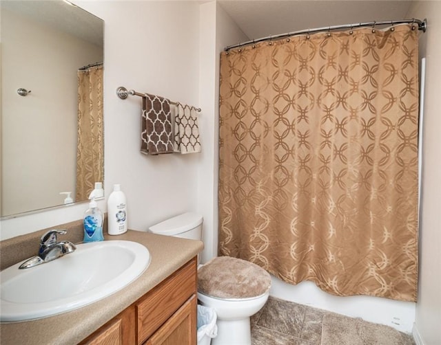 410 Paradise Heights Dr, Berryville, AR 72616 - bathroom with shower / tub combo, vanity, and toilet