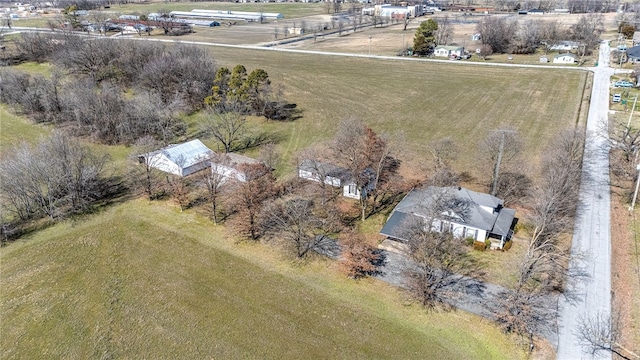 bird's eye view featuring a rural view