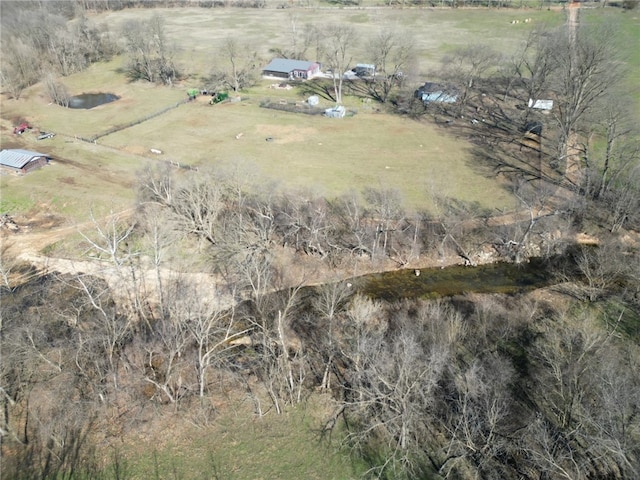 19407/19403 Dawn Hill E Rd, Gentry, AR 72734 - drone / aerial view with a rural view