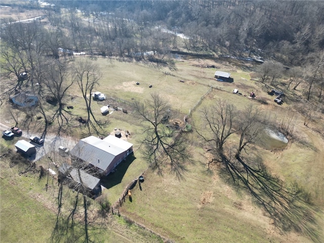 19407/19403 Dawn Hill E Rd, Gentry, AR 72734 - drone / aerial view featuring a rural view