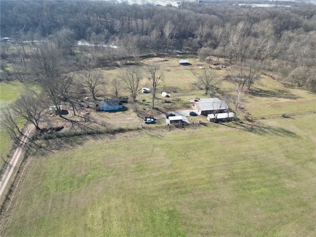 19407/19403 Dawn Hill E Rd, Gentry, AR 72734 - drone / aerial view featuring a rural view