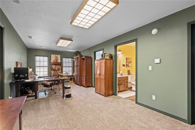 19407/19403 Dawn Hill E Rd, Gentry, AR 72734 - carpeted office featuring a textured ceiling, a textured wall, and visible vents