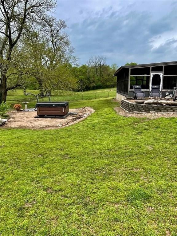 19407/19403 Dawn Hill E Rd, Gentry, AR 72734 - view of yard featuring a hot tub