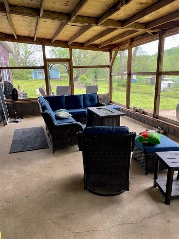 19407/19403 Dawn Hill E Rd, Gentry, AR 72734 - sunroom with outdoor lounge area and a healthy amount of sunlight