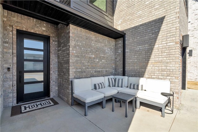 view of patio / terrace with an outdoor living space