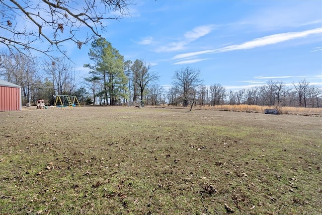 view of yard with playground community