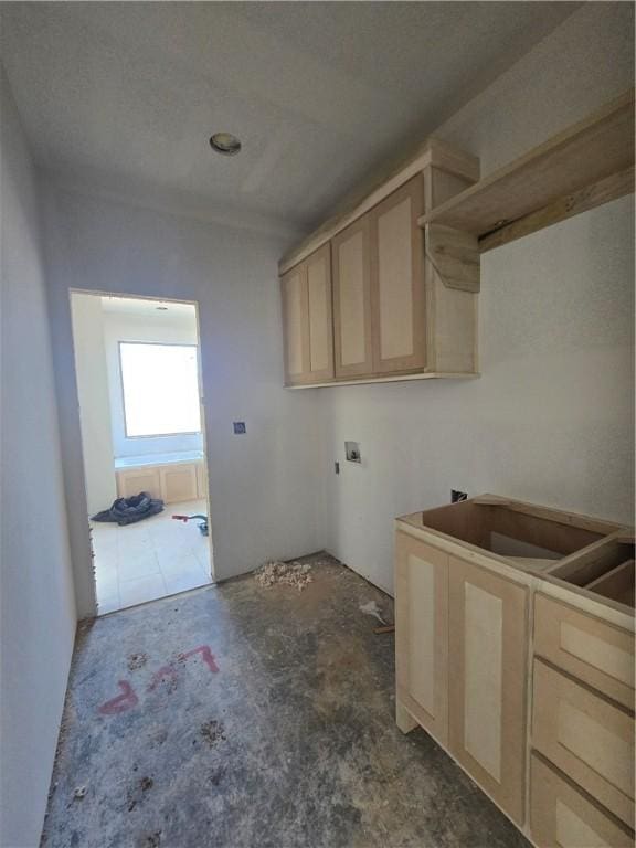 washroom with laundry area and hookup for an electric dryer