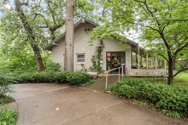 view of front of property with brick siding