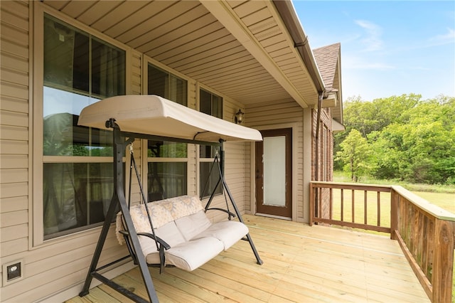 view of wooden deck
