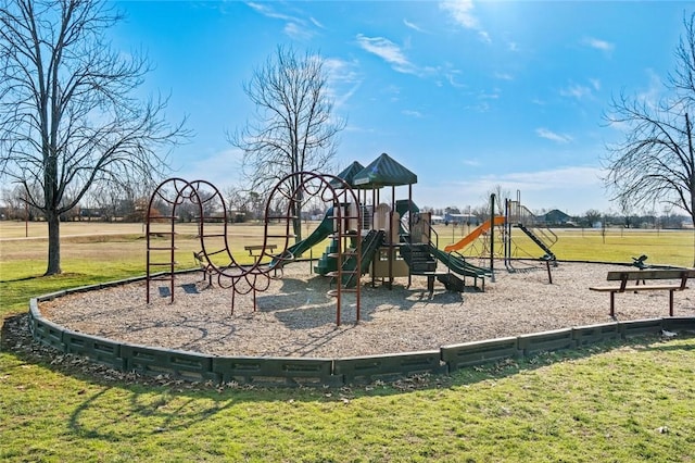 community playground with a yard