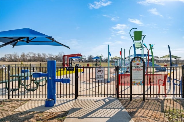 community playground featuring fence