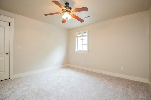 3601 SW Willowbrook Rd, Bentonville, AR 72713 - empty room with baseboards, visible vents, carpet floors, and ceiling fan