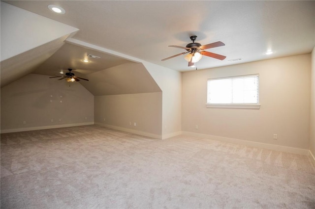 3601 SW Willowbrook Rd, Bentonville, AR 72713 - bonus room featuring baseboards, carpet, recessed lighting, and ceiling fan