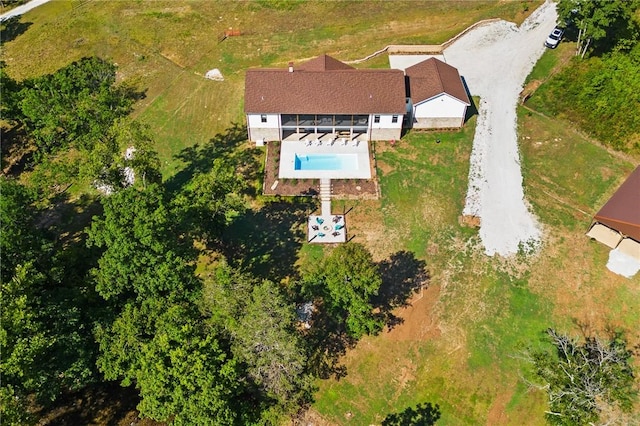 3205 Mc 4021, Everton, AR 72633 - view from above of property featuring a pool area