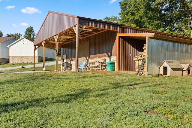 view of outbuilding with an exterior structure and an outbuilding