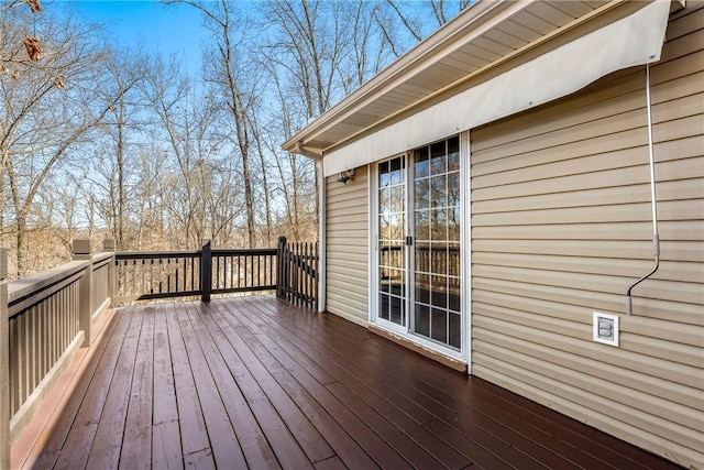 view of wooden terrace