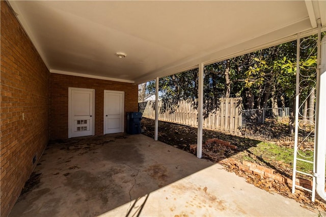 view of patio / terrace with fence