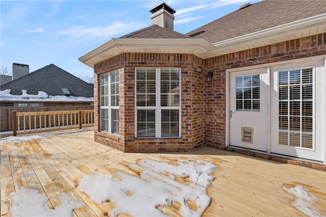 wooden deck with fence